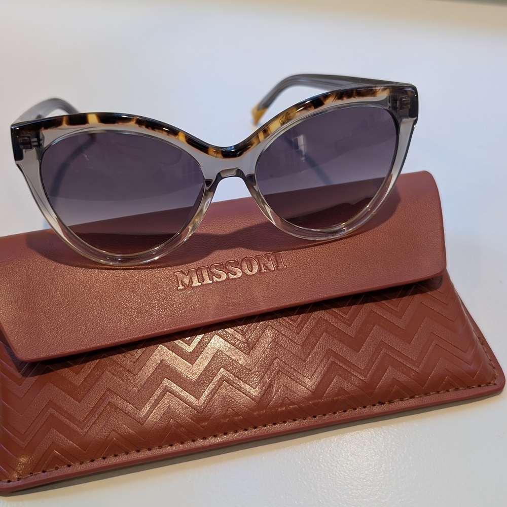 Missoni Leopard Print Sunglasses with Black Lenses